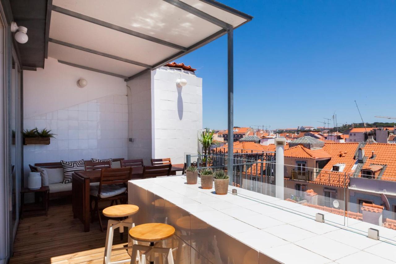 Amazing Rooftop Terrace With River And Historic City View 4 Bedrooms 4 Bathrooms Ac 19Th Century Building Chiado Lisbon Luaran gambar
